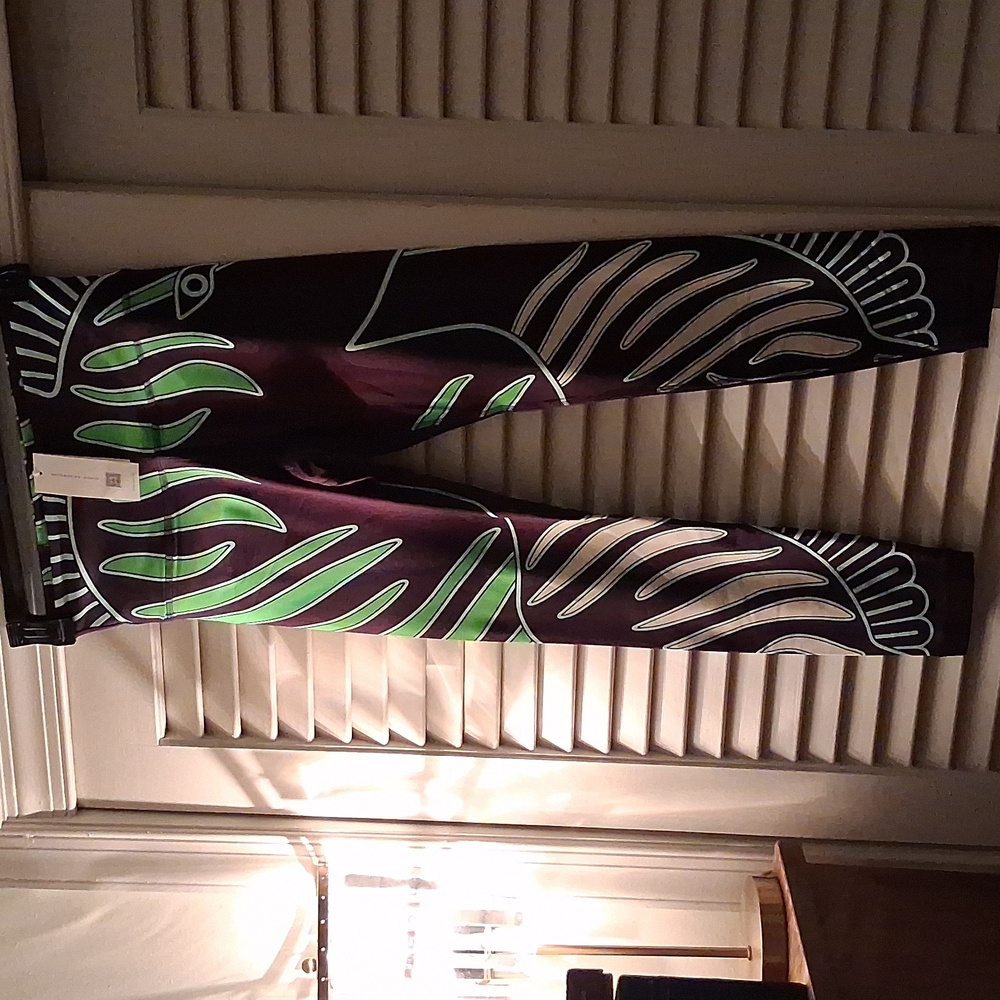 NWT - Tory Burch Purple and Green Printed Leggings